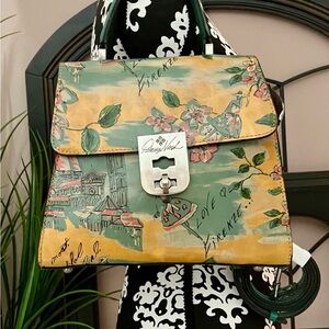 PATRICIA NASH Hand-Painted-Style Structured Crossbody Satchel